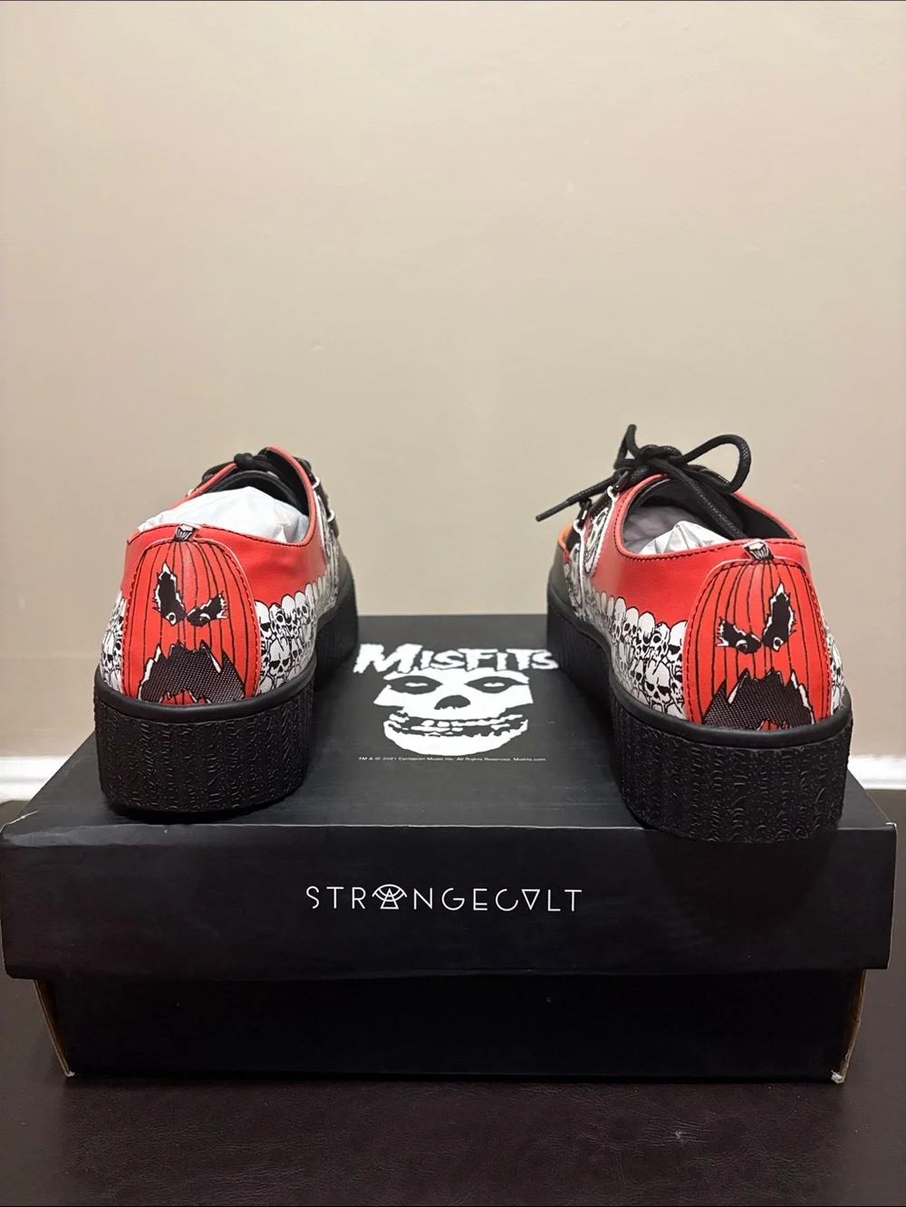 StrongEcvlt Red & Black Platform Creeper Shoes